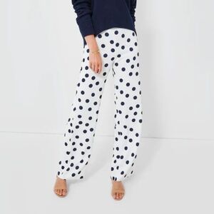 Tuckernuck White and Navy Polka Dot Conway Pants